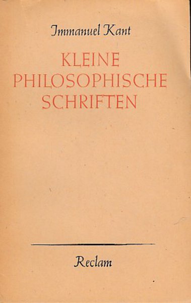 Kleine philosophische Schriften. Reclam Universal-Bibliothek Nr. 9038-40