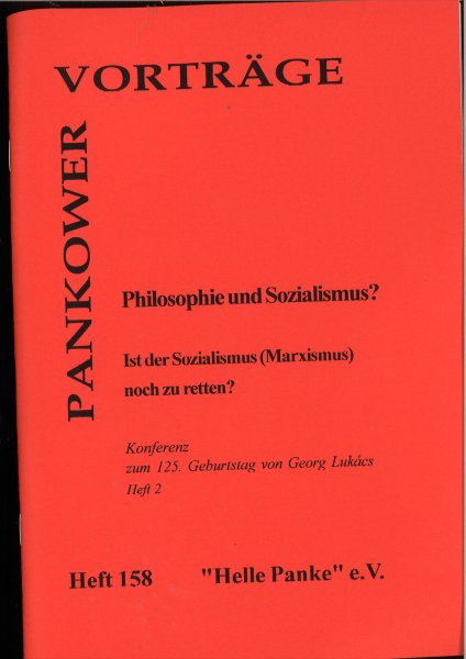 Heft 158: Philosophie und Sozialismus?