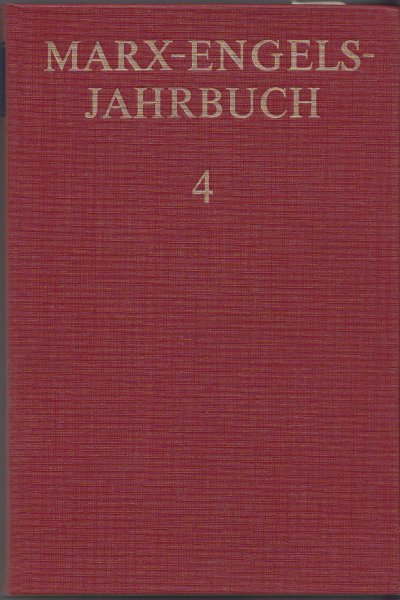 Marx-Engels-Jahrbuch. Band 4