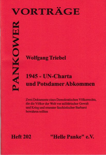 Heft 202: 1945 - UN-Charta und Potsdamer Abkommen