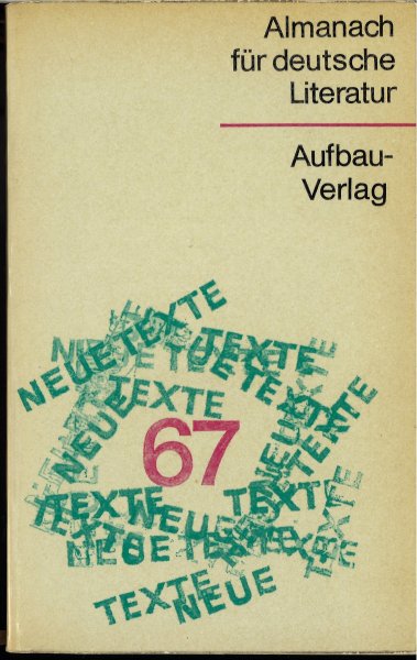 Neue Texte 6. Almanach für deutsche Literatur Herbst 1967