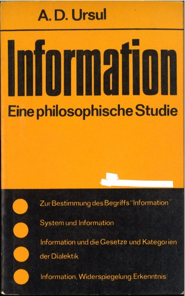 Information. Eine philosophische Studie.