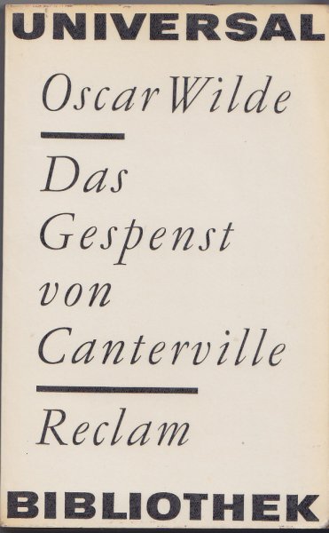 Das Gespenst von Canterville. Erzählungen und Märchen. illustrierte Ausgabe (R. Erzählende Prosa Universalbibl. Nr. 367)
