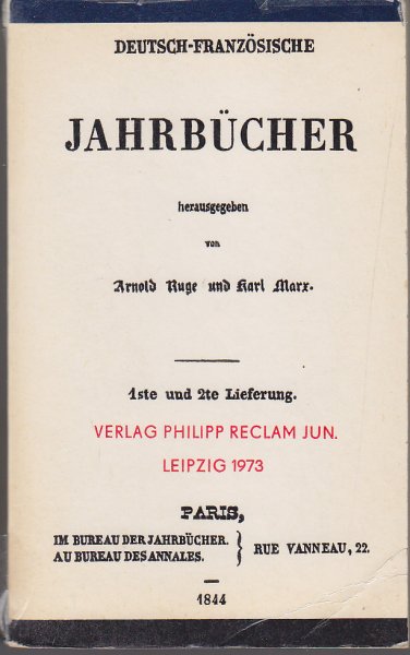 Deutsch-französische Jahrbücher. Philosophie und Geschichte Bd. 542