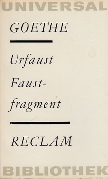 Urfaust Faust Faustfragment. Recalm Dramatik Fragmente 484
