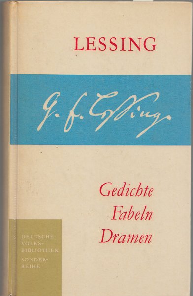 Gedichte Fabeln Dramen. Deutsche Volksbibliothek Sonderreihe
