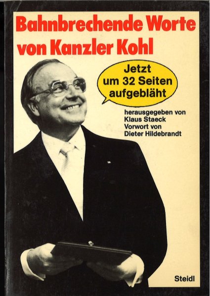 Bahnbrechende Worte von Kanzler Kohl