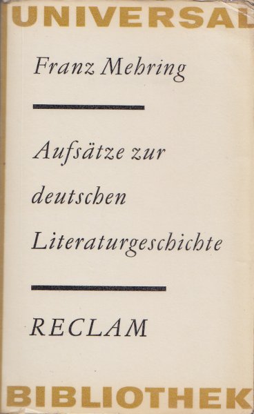 Aufsätze zur deutschen Literaturgeschichte. Hrsg. H. Koch Reclam Sprache u. Literatur Bd. 246
