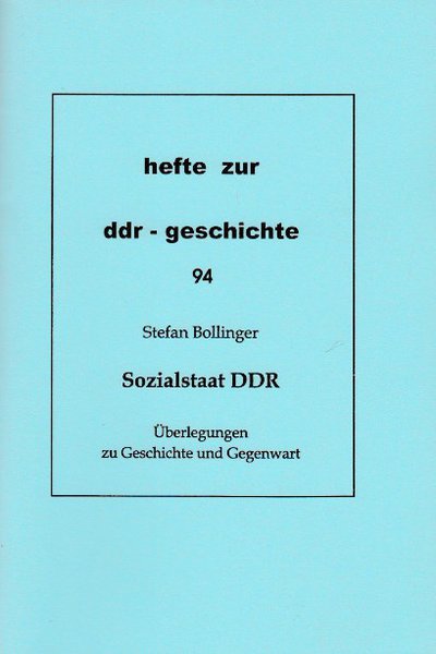 Heft 094: Sozialstaat DDR
