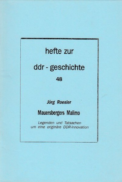 Heft 048: Mauersbergers Malimo