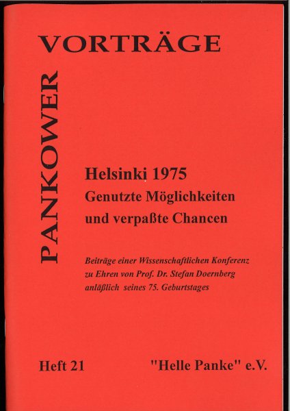 Heft 021: Helsinki 1975: Genutzte Möglichkeiten und verpasste Chancen