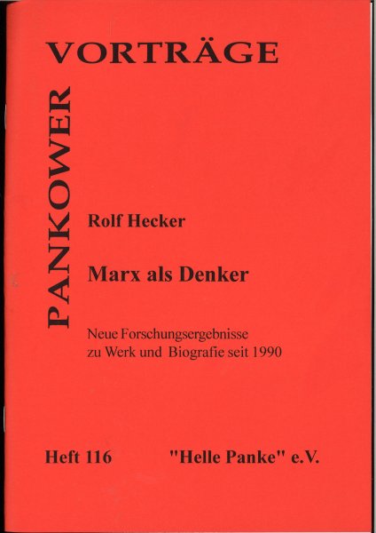 Heft 116: Marx als Denker