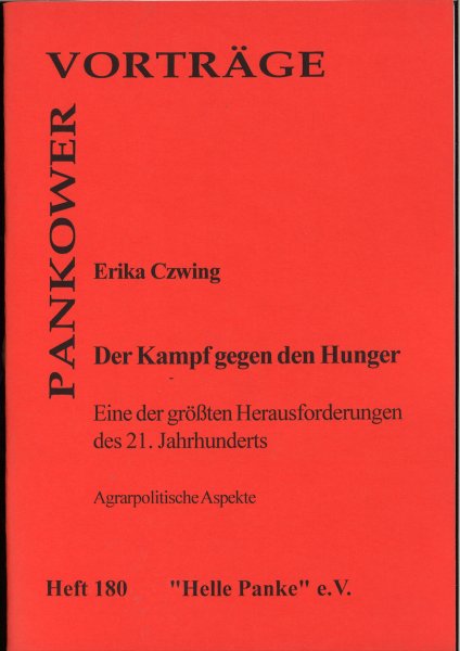 Heft 180: Der Kampf gegen den Hunger