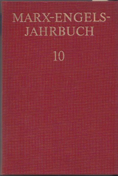 Marx-Engels-Jahrbuch. Band 10