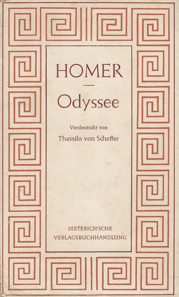 Odyssee. Verdeutscht von Thassilo von Scheffer. Sammlung Dieterich Bd. 14 (Mit einer Widmung))