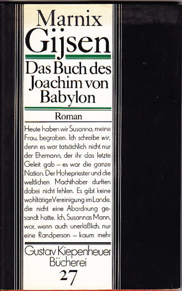 Das Buch des Joachim von Babylon. Roman. Gustav Kiepenheuer Bücherei Bd. 27 (mit Besitzvermerk)