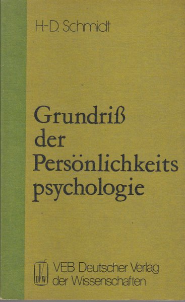 Grundriß der Persönlichkeitspsychologie (Mit Besitzvermerk)