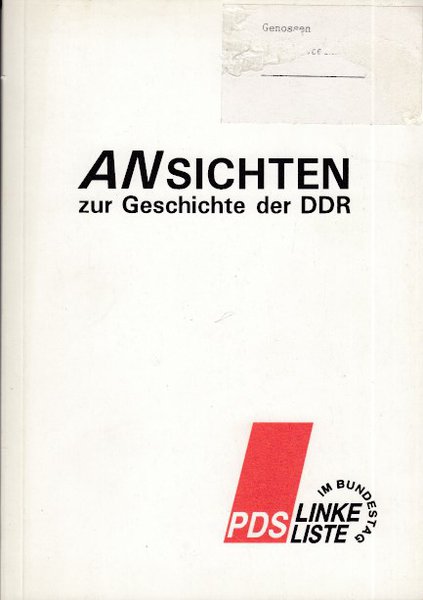Ansichten zur Geschichte der DDR. Bd. 1
