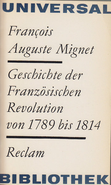 Geschichte der Französischen Revolution 1789 bis 1814 Reclam Geschichte u. Kultur Bd. 594 (mit Besitzvermerk)