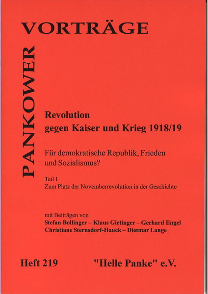 Heft 219: Revolution gegen Kaiser und Krieg 1918/19