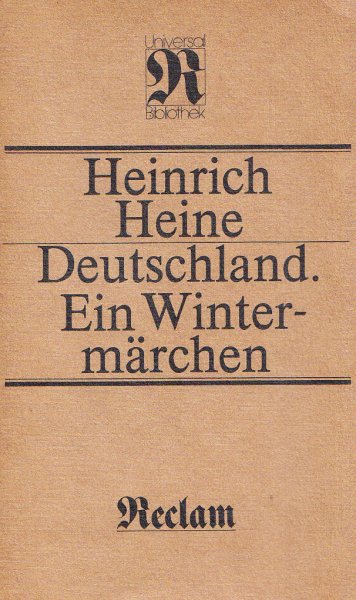 Deutschland. Ein Wintermärchen. Reclam Belletristik Bd. 22