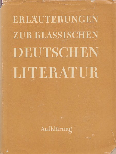Erläuterungen zur deutschen Literatur. Aufklärung