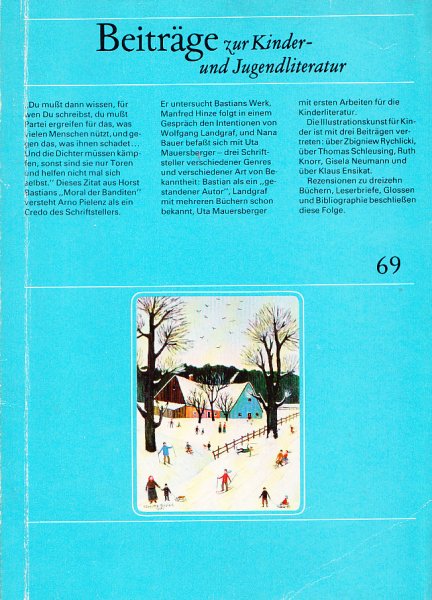 Beiträge zur Kinder- und Jugendliteratur Nr. 69/1983
