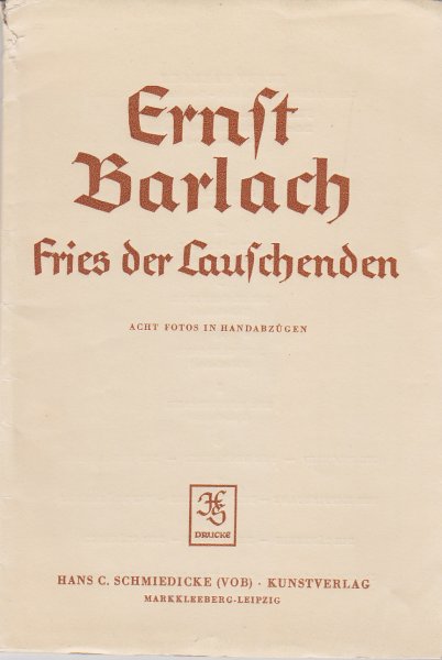 Ernst Barlach Fries der Lauschenden. Acht Fotos in Handabzug in einer Mappe
