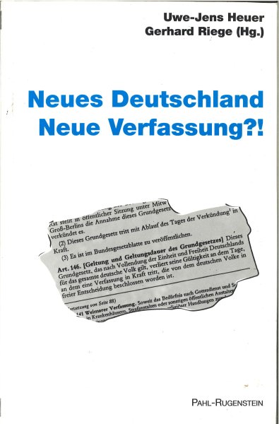 Neues Deutschland neue Verfassung?!