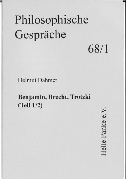 Heft 68/1: Benjamin, Brecht, Trotzki (Teil 1/2)