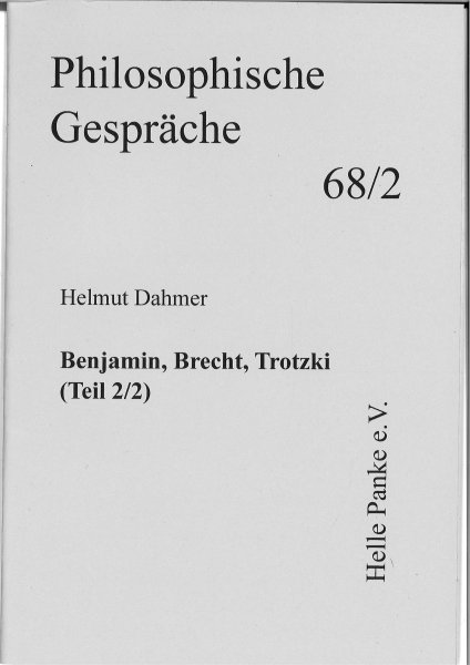 Heft 68/2: Benjamin, Brecht, Trotzki (Teil 2/2)