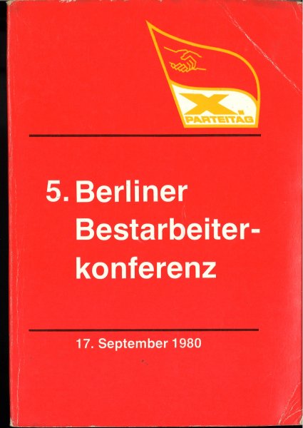 5. Berliner Bestarbeiterkonferenz. 1. September 1980