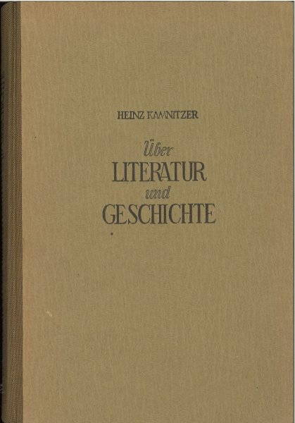 Über Literatur und Geschichte. Sechs Aufsätze